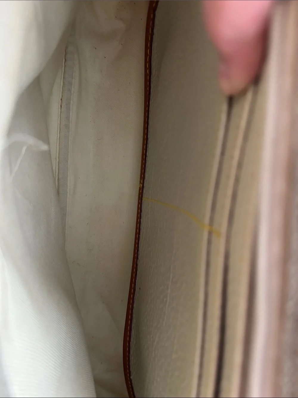 Dooney & Bourke Cream and Brown Men's Briefcase - Classic Two-Tone Design